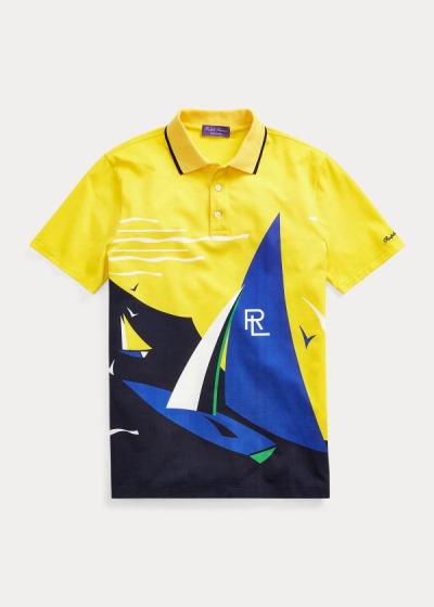 Ralph Lauren Custom Slim Fit Piqué Polo Herre Danmark (VABXJ2749)